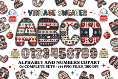 Christmas Alphabet png clipart, christmas doodle letters Product Image 1
