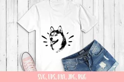 Cute Husky Svg Cut File Product Image 2