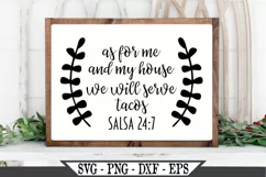 Funny As For Me And My House We Will Serve Tacos SVG Design Product Image 1