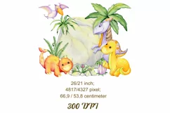 Watercolor dinosaurios, Animal clip art, Dinosaur party, fai Product Image 2