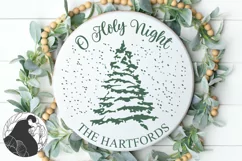 Christmas SVG, Round O Holy Night SVG Cut File for Wood Sign Product Image 2