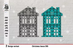 House svg| Christmas House silhouette Cutting Files. Product Image 2
