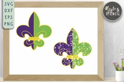 Fleur De Lis Mardi Gras SVG - PNG, DXF, SVG, EPS, Cut File Product Image 1