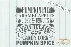 Fall Treats - Autumn Subway - Pumpkin Leaves - SVG DXF Files Product Image 2
