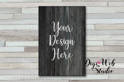 Wood Sign Mockup - Wood Sign on Colored Wood Shiplap Product Image 1