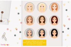 Girl clipart avatar, female logo, social brand LVB67 Sage Product Image 3
