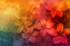 Abstract image of colorful flowers transitioning from warm t Product Image 1