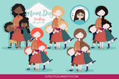 Mom and children clipart Product Image 1
