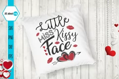 Little Miss Kissy Face Svg, Valentine's Day Svg Product Image 4