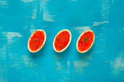 Red caviar tartlet appetizer Product Image 1