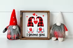Valentines day gnomes svg | I gnome you | hearts love svg Product Image 3
