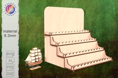 Laser Market Display Rack SVG with Back Panel Product Image 1