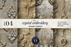 Crystal Embroidery Texture | Luxury Beaded Fabric Pattern Product Image 1