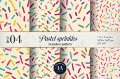 Pastel Sprinkles digital paper | Colorful Rainbow Sprinkles Product Image 1