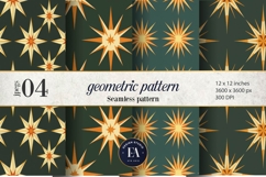 Modern Geometric Pattern Digital Paper | Snowflakes pattern Product Image 1