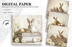Easter Bunny Background Backdrop Rabbit Wallpaper Wall Art45 Product Image 1