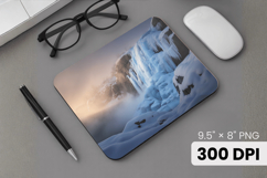 Winter Wonderland Snowflake PNG, Icy Tree Mouse Pad Design Product Image 1