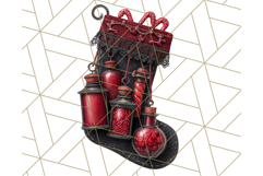 Gothic Christmas Clipart Dark Holiday PNG, Dark Christmas Product Image 5