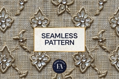 Crystal Embroidery Texture | Luxury Beaded Fabric Pattern Product Image 3