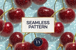 Glitter Coquette Cherry Pattern | Sparkly Glam Texture Paper Product Image 3