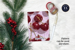 Glitter Coquette Cherry Pattern | Sparkly Glam Texture Paper Product Image 4