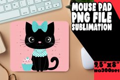 Playful Kitten Mouse Pad Design PNG Product Image 1