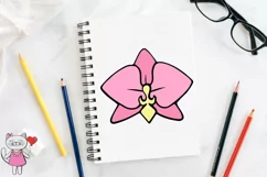 Orchid Flower SVG cut file, orchid silhouette, for vinyl Product Image 6