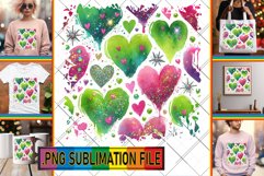 Cozy TSHIRT Sublimation Art PNG, Heart Product Image 1