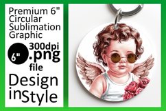 Creative Circle Design Keychain Template , Cupid Product Image 1