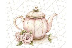 Pastel Tea Clip Art PNG with Sweets and Floral Accents Png Product Image 5