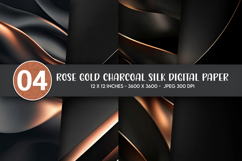 Rose Gold Charcoal Silk Digital Paper Product Image 1