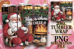 Lively Evenings 20oz tumbler wrap, Funny Santa Product Image 1