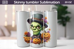 Frankenstain Tumbler Sublimation | Halloween Tumbler Wrap Product Image 1