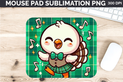 Watercolor Turkey Mouse Pad Sublimation - Thanksgiving PNG Product Image 1