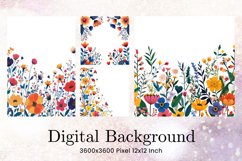Flower Pattern Background Wallpaper Digital Paper_45 Product Image 1