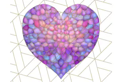 Stained Glass Heart PNG Clipart in Pastel and Bright Colors Product Image 5