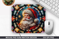 Santa Mouse Pad Sublimation, Christmas Mouse Pad PNG Design Product Image 1