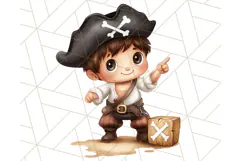 Cartoon Pirate Kids and Animals PNG Clipart for Fun Designs Product Image 5