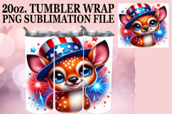 Vibrant Nights 20oz tumbler wrap, USA Animals Product Image 1