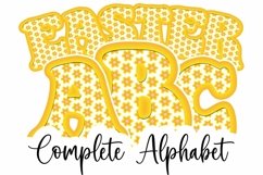 Easter Sublimation Alphabet Clipart Printable Lettering Set Product Image 1