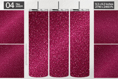 Dark Magenta Glitter Tumbler Wrap| Tumbler Sublimation Product Image 1