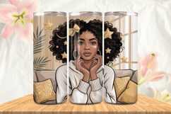 Black Girl Magic Black Woman Positive mind 20oz Tumbler wrap Product Image 1