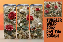 Exquisite 3D Floral Tapestry Tumbler Wrap 20oz Product Image 1