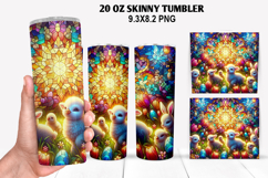 Lamb Skinny Tumbler 20oz Wrap Design, Easter Tumbler Product Image 1
