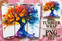 Chic Vibrant Spring Tree Tumbler Wrap: 20oz Sublimation Product Image 1
