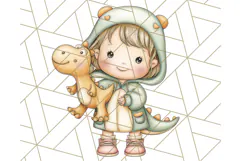 Cute Cartoon Dinosaur Clipart PNG, Prehistoric Animals PNG Product Image 5