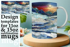 Shimmering Fall Forest Mug Wrap: Sublimation, 11oz &amp; 15oz Product Image 1