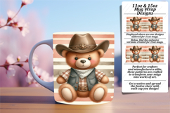 Radiant 15oz Mug Wrap Png Artwork , Teddy Bear Product Image 1