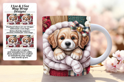 Bright 11oz Mug Wrap Png Artwork , Holiday Pets Product Image 1