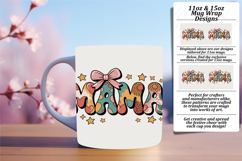 Happy 15oz Mug Wrap Png Template , Mama Product Image 1